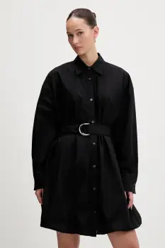 HUGO rochie din bumbac Kumira imagine