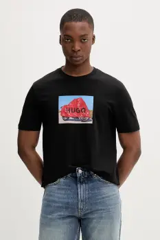 HUGO tricou barbatesc din bumbac Dostino imagine