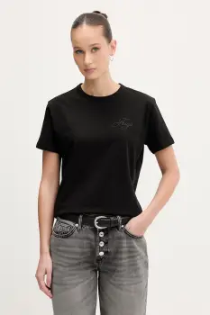 HUGO tricou basic pentru femei, din bumbac Damacia_7 imagine