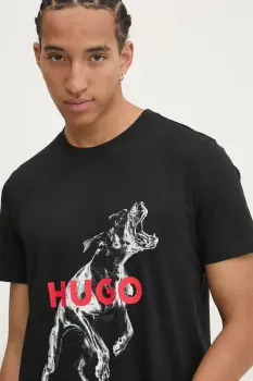 HUGO tricou din bumbac Deyladec imagine