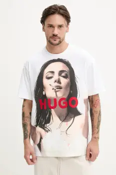 HUGO tricou din bumbac Duwedie imagine