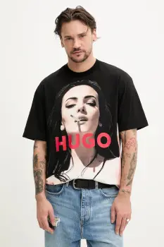 HUGO tricou din bumbac Duwedie imagine
