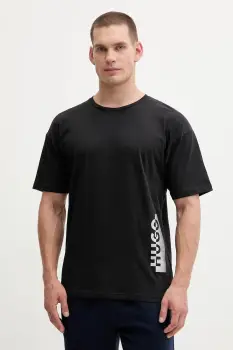 HUGO tricou din bumbac T-shirt SILVER imagine