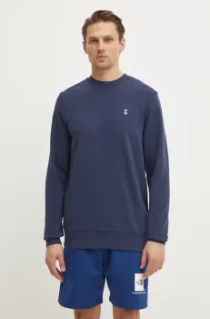 Hummel bluza barbati, culoarea albastru marin, neted, 229310 imagine