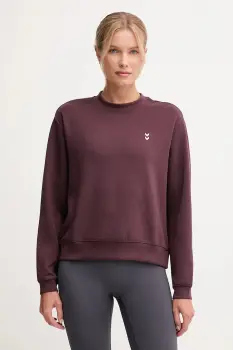 Hummel hanorac yoga culoarea bordo, uni, 230489 imagine