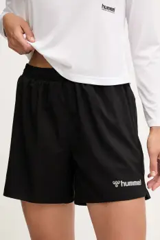 Hummel pantaloni scurti de alergare culoarea negru, 227249 imagine