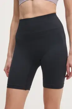 Hummel pantaloni scurti de antrenament Alive culoarea negru, uni, high waist, 228084 imagine