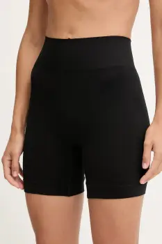 Hummel pantaloni scurti de antrenament culoarea negru, uni, high waist, 230078 imagine