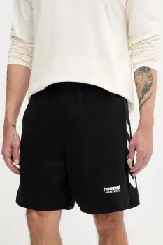 Hummel pantaloni scurti din bumbac culoarea negru, 227562 imagine