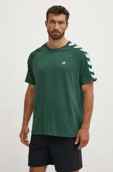 Hummel tricou Archive barbati, culoarea verde, cu imprimeu, 225258 imagine