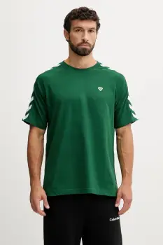 Hummel tricou Archive culoarea bej, cu imprimeu, 225258 imagine