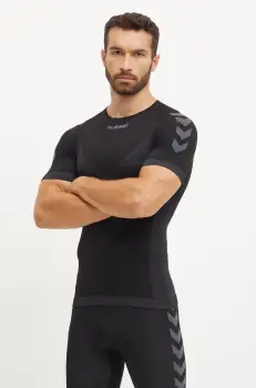 Hummel tricou de antrenament culoarea negru, cu imprimeu, 202636 imagine