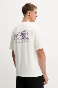 Hummel tricou din bumbac culoarea bej, cu imprimeu, 230025 imagine