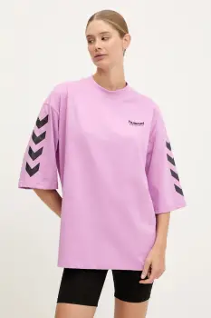 Hummel tricou din bumbac culoarea violet, 227561 imagine