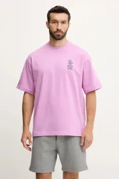 Hummel tricou din bumbac culoarea violet, cu imprimeu, 227549 imagine