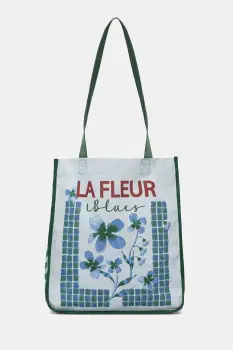 iBlues geanta shopper pentru femei, din bumbac LIMONE imagine