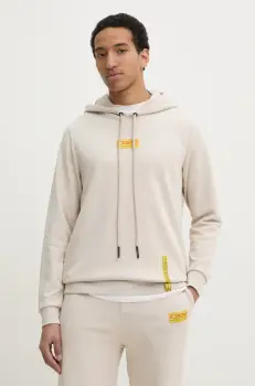 Iceberg bluza barbati, culoarea bej, cu gluga, cu imprimeu, E040 6317 imagine