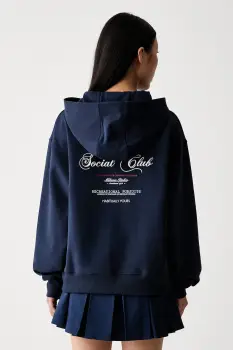 Iceberg hanorac cu fermoar si gluga pentru femei cu bumbac imagine