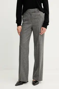 Iceberg pantaloni cu lana culoarea gri, drept, high waist, B081 3080 imagine