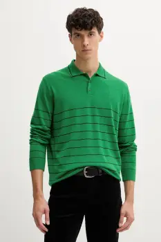 Iceberg pulover de lana culoarea verde, light, A004 9005 imagine