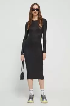 Iceberg rochie culoarea negru, midi, mulata imagine