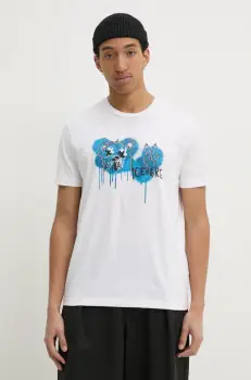 Iceberg tricou din bumbac barbati, culoarea alb, cu imprimeu, F043 6306 imagine