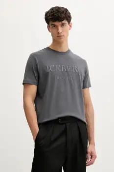 Iceberg tricou din bumbac culoarea alb, cu imprimeu, F014 6327 imagine