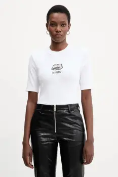 Iceberg tricou din bumbac culoarea negru, F071 6302 imagine