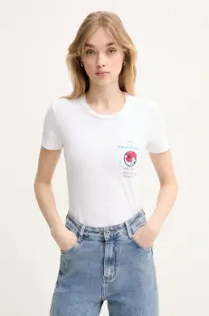 Iceberg tricou din bumbac femei, culoarea alb, F091 6318 imagine