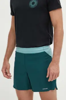 Icebreaker pantaloni scurti outdoor 125 ZoneKnit Merino Blend Speed culoarea verde, IB0A56X9A971 imagine