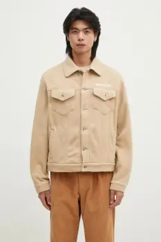 ICECREAM bluza Fleece Trucker barbati, culoarea bej, cu imprimeu, IC24406 imagine