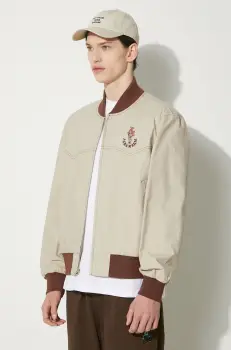 ICECREAM geaca bomber Western Bomber barbati, culoarea bej, de tranzitie, IC24202 imagine