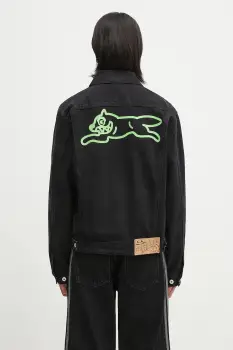 ICECREAM geaca din denim Running Dog Denim Trucker Jacket culoarea negru, de tranzitie, ICD25101 imagine