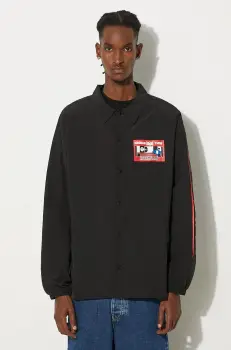 ICECREAM geaca Ictv Coach Jacket barbati, culoarea negru, de tranzitie, IC24305 imagine