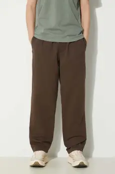 ICECREAM pantaloni de bumbac Skate Pant culoarea maro, cu fason chinos, IC24109 imagine