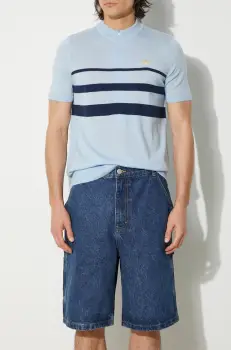 ICECREAM pantaloni scurti jeans Denim Carpenter Shorts barbati, culoarea albastru marin, IC24254 imagine