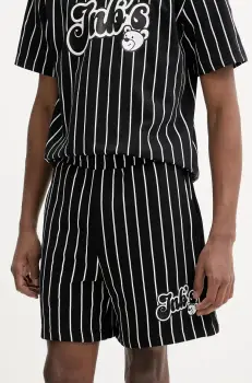 Inbetweeners pantaloni scurti din bumbac culoarea negru, cu imprimeu, S5TWUABE018 imagine