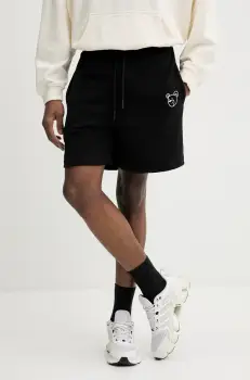 Inbetweeners pantaloni scurti din bumbac culoarea negru, uni, S5TWUABE027 imagine