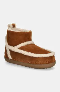 Inuikii cizme de zapada din piele intoarsa Classic Shearling Low culoarea maro, 75101-009 imagine