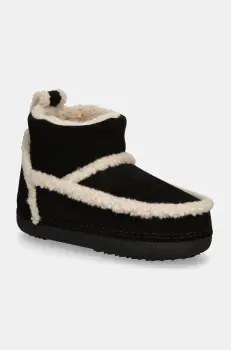 Inuikii cizme de zapada din piele intoarsa Classic Shearling Low culoarea negru, 75101-009 imagine