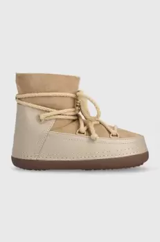 Inuikii cizme de zapada din piele intoarsa culoarea bej imagine