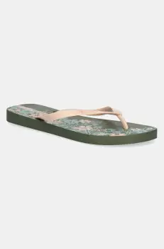 Ipanema papuci CLASSIC HAPP femei, culoarea verde, cu toc plat, 83582-AW924 imagine