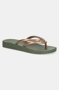 Ipanema papuci COMFY FEM femei, culoarea verde, cu toc plat, 83519-BE880 imagine