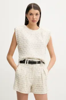 IRO bluza din amestec de in femei, culoarea bej, modelator, WP16XUNG imagine