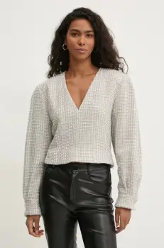 IRO bluza din amestec de lana culoarea bej, modelator, WM16JILLA imagine