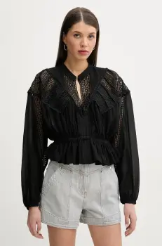 IRO bluza femei, culoarea negru, neted, WP16RIXI imagine