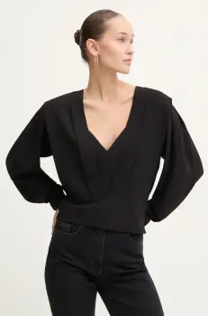 IRO bluza femei, culoarea negru, neted, WP16SAMIAL imagine