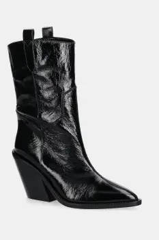 IRO cizme de piele Mazola culoarea negru, cu toc drept, WF38MAZOLA imagine