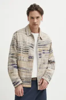 IRO geaca cu aspect de camasa culoarea bej, de tranzitie, oversize imagine