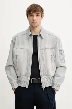 IRO geaca din denim culoarea gri, de tranzitie, MP07AKSEL imagine